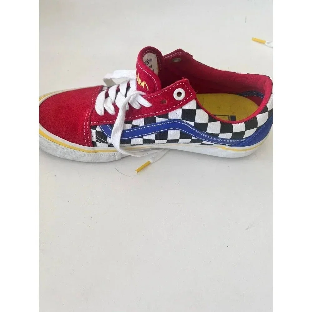 VANS Old Skool Pro x Brighton Zeuner Red Checker Blue Men’s Size 6 Women 8.5-9